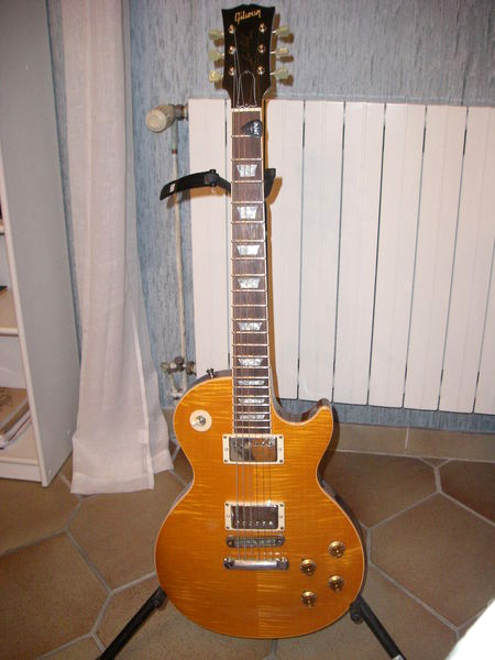 Photo annonce Gibson Les Paul Standard Trans Amber upgradee