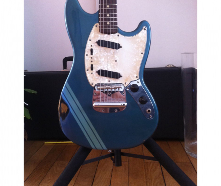 Photo annonce Fender Mustang competition blue 1972 1973