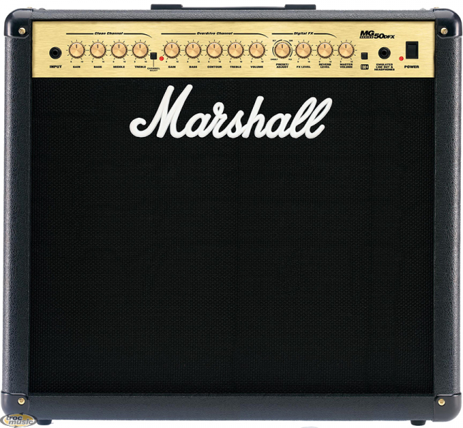 Photo : Marshall   MG50  DFX 50 watts transistor