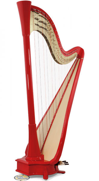 Photo : Harpe   Camac    Big blue electro acoustique rouge