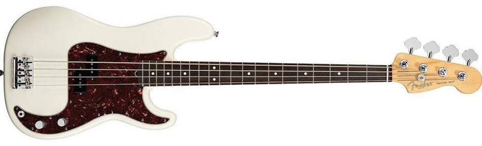 Photo : American Fender Bass Precision Olympic White 
