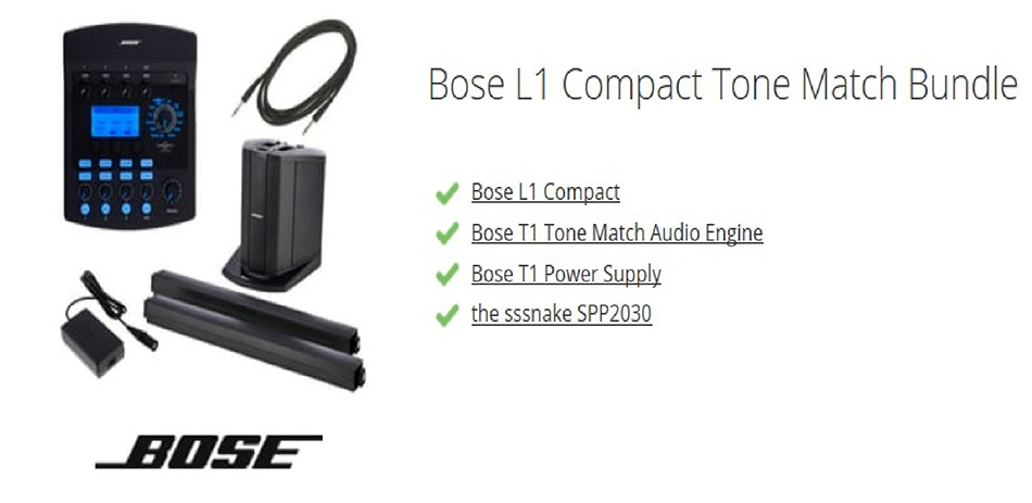 Photo : Bose L1 Compact Tone Match Bundle