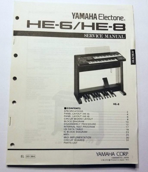 Photo : Yamaha Electone HE 6