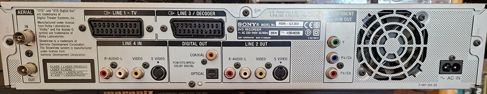 Photo : SONY           RDR GX 300 graveur de DVD