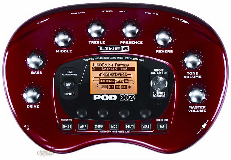Fiche Descriptive Line 6 POD X3 (Preampli Guitare)
