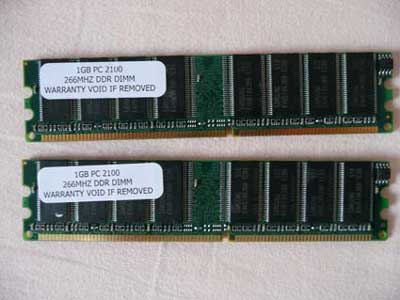 Photo : Memoire 2 Go PC 2100