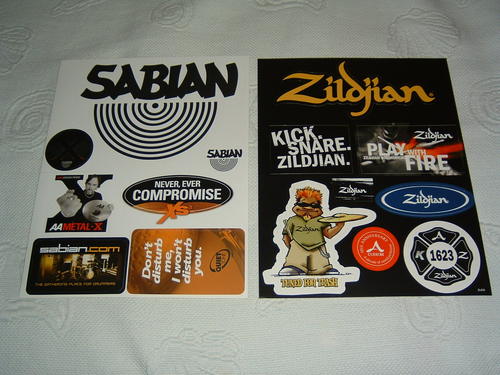 Photo annonce Batteur Batterie STICKERS Sabian Zildjian
