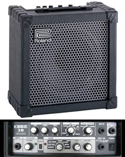 Photo : Ampli guitare modelisation Roland Cube 30