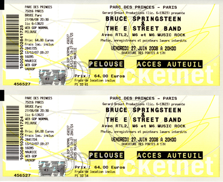 Photo : Bruce Springsteen places pelouse