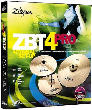 Photo : Pack Zildjian ZBT 4 Pro & splash zildjan 10