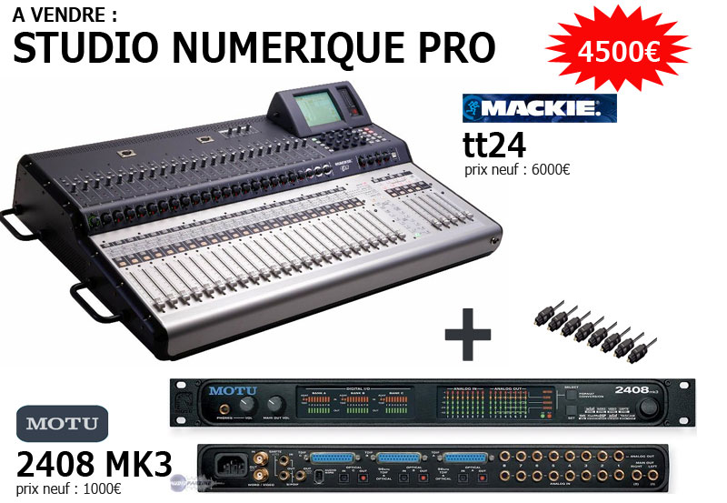 Photo annonce MOTU 2408 MK3 & MACKIE TT24