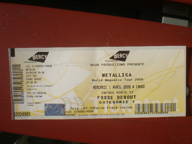 Photo annonce Metallica a Bercy