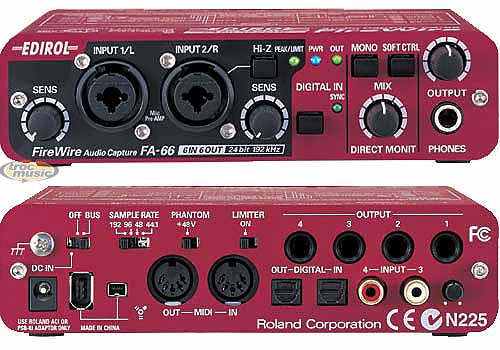 Photo annonce Interface Audio Edirol FA 66