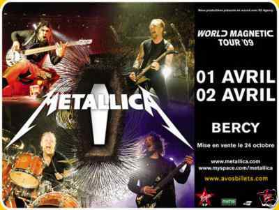 Photo annonce Place METALLICA Bercy CAT 2 Gradin