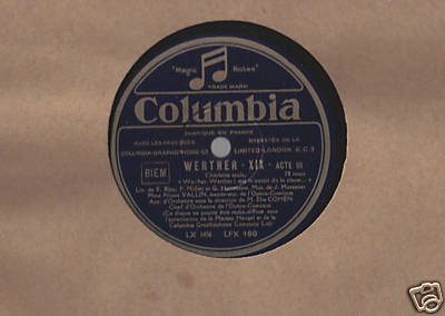 Photo annonce Album Columbia WERTHER 7 vinyls