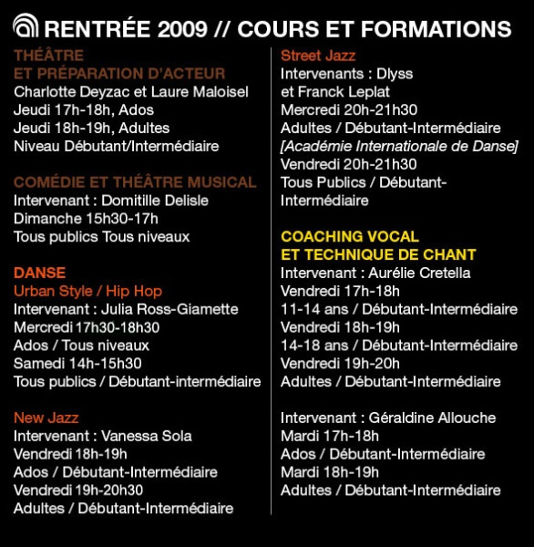 Photo : Cours de chant danse theatre comedie musicale