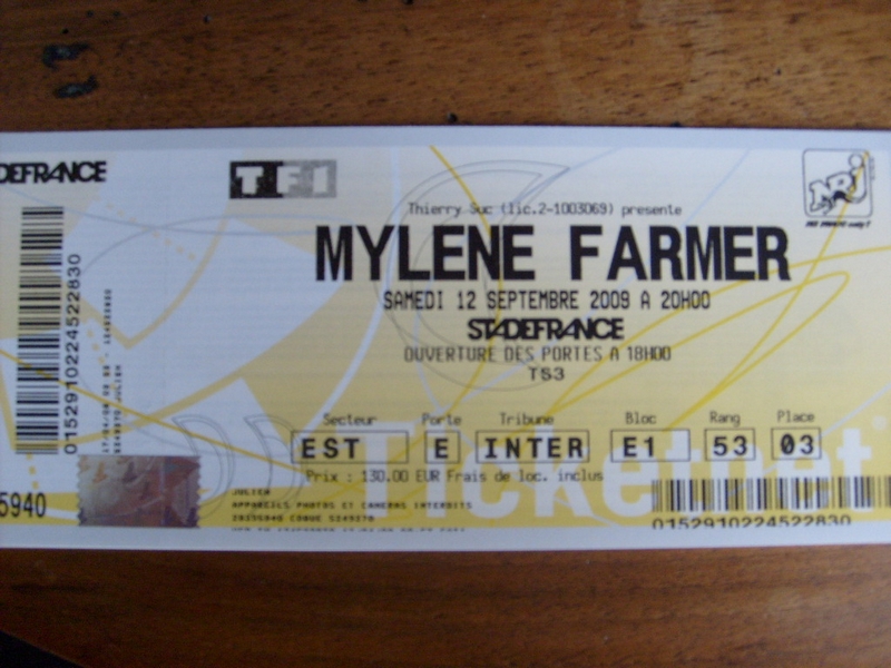 Photo annonce Place Mylene Farmer 12 septembre
