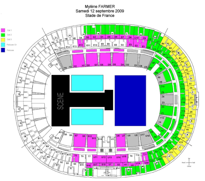Photo annonce Places concert Mylene Farmer cat pelouse Or