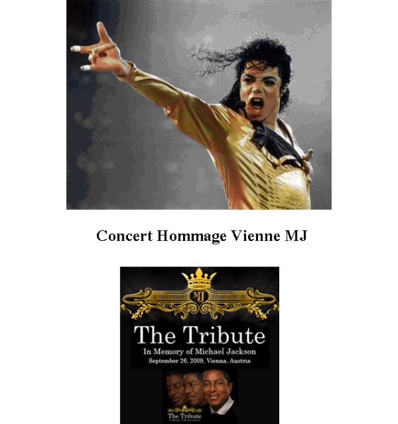 Photo annonce HOMMAGE A MICHAEL JACKSON 2 BILLETS