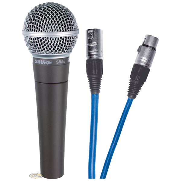 Photo : Micro SHURE SM58 & cable Canon XLR