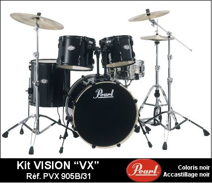 Photo annonce Pearl Vision & Cymbales Zildjian ZBT Pro