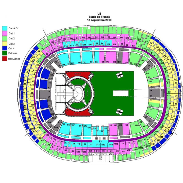 Photo annonce U2 places CARRE OR STADE DE FRANCE