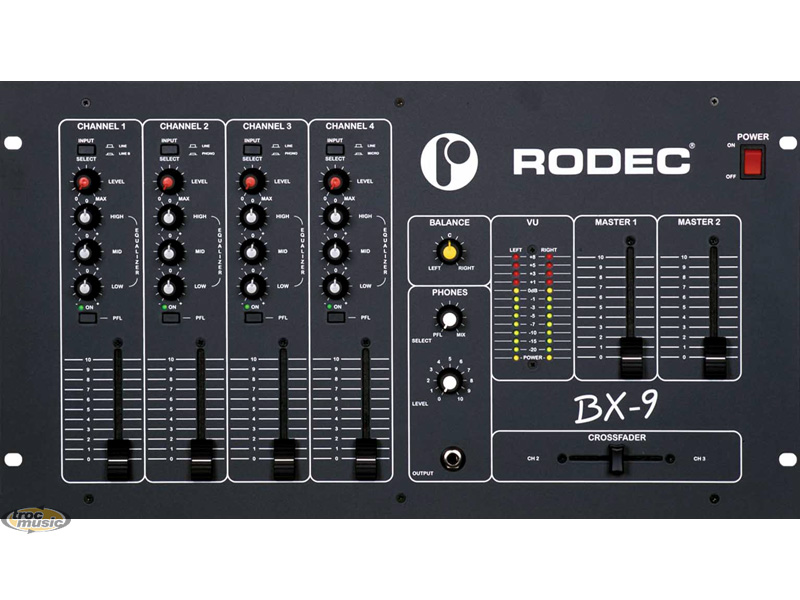 Photo annonce Console DJ Rodec BX9A Mixer 4 voies