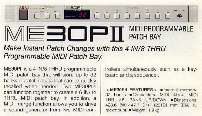 Photo annonce Midi patcher Akai ME30P II