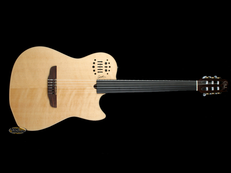 Photo : GODIN Multiac Nylon FRETLESS & Roland GI20