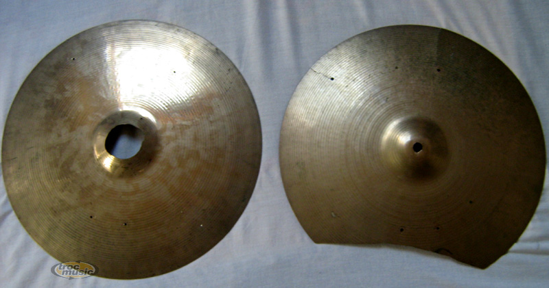 Photo annonce Cymbales Crash Sabian 16  fissurees et percee