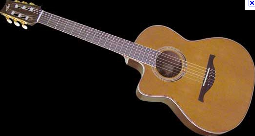 Photo annonce Guitare GAUCHER electro acoustique Lag Nylon
