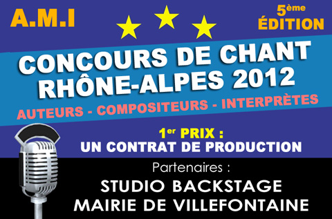 Photo annonce Concours de chant Rhone Alpes 2012