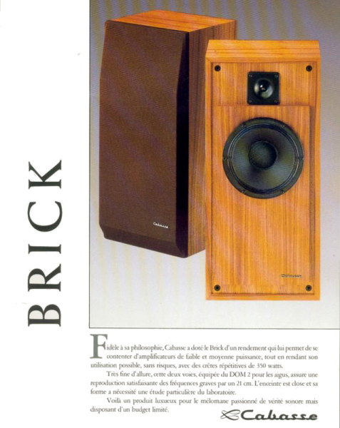 Photo annonce Enceintes Cabasse Brick la paire