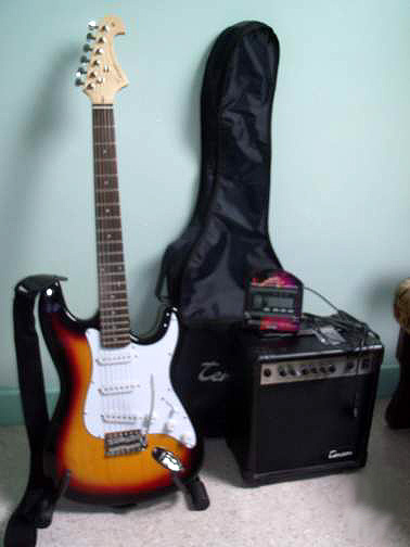 Photo annonce Guitare  Tenson  + accordeur seiko + support