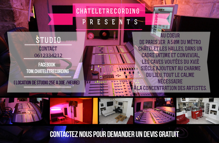 Photo annonce Studio d enregistrement Chatelet Recording