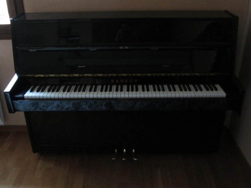 Photo annonce PIANO DROIT HANSEN LAQUE NOIR UP1080