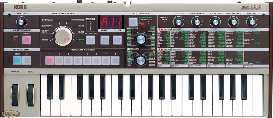 Photo : Korg        MICROKORG  synthe vocodeur sans micro