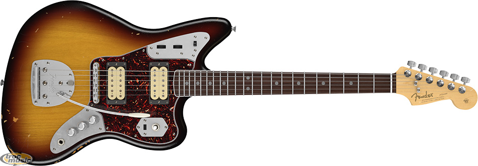 Photo : Fender Jaguar Kurt Cobain road worn