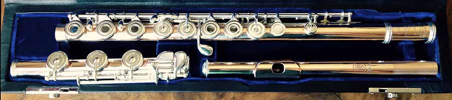Photo : Flute traversiere Haynes argent Or 9K