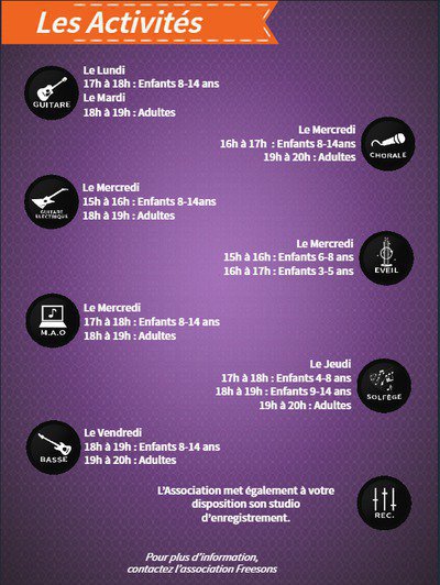 Photo : Cours de Chant de Piano de Guitare