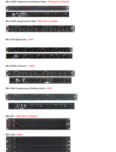 Photo : DBX Compresseur  Gate Crossover Driverack