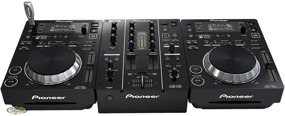 Photo : Pioneer  DJ  350 Pack 2 CDJ + DJM 350 + Valise