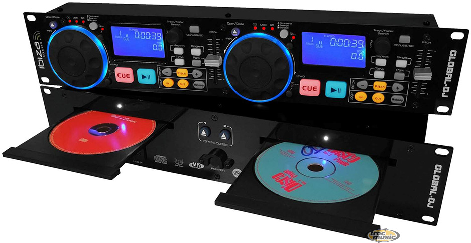 Photo : Ibiza Global DJ  Lecteur CD Noir