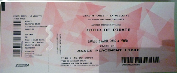 Photo : COEUR DE PIRATE Zenith PARIS