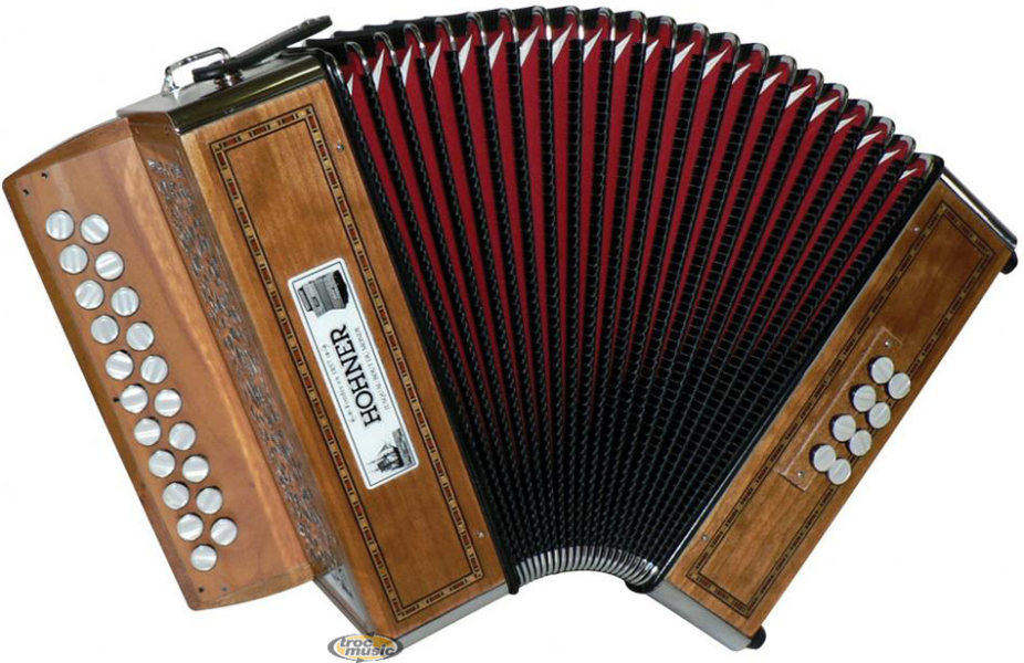 Photo : Accordeon Diatonique en bois style Hohner Morgane