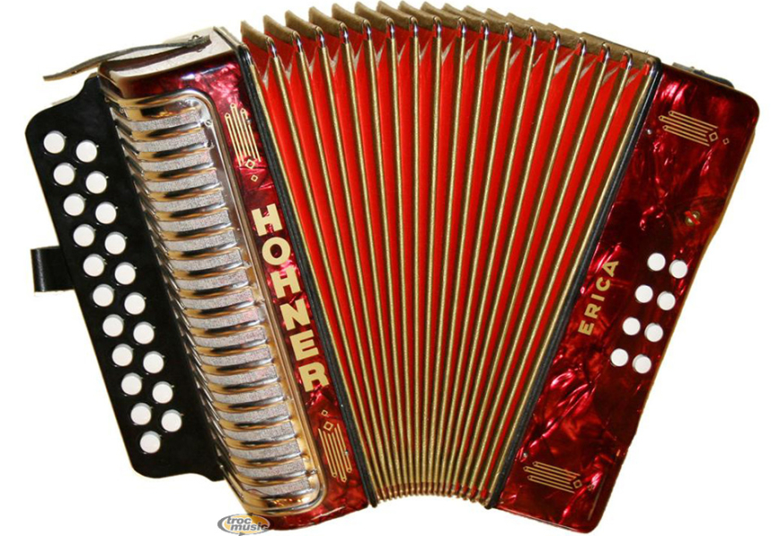 Photo : Accordeon diatonique Hohner Modele ERICA