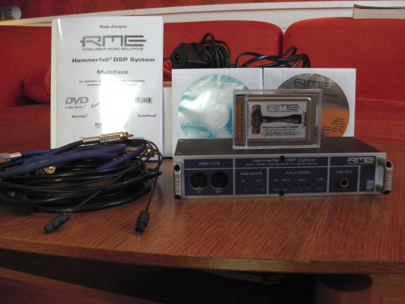Photo : RME  Hammerfall  DSP DIGIFACE + carte PCMCIA