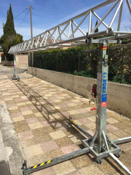 Photo : Structure        Pont Alu 12m + Pieds levage Work