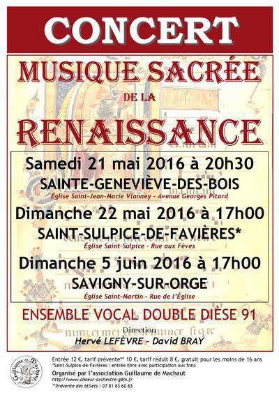 Photo : Double Diese 91  Musique sacree Renaissance