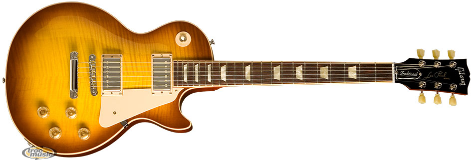 Photo : Gibson Iced Tea Les Paul contre demie Caisse Jazz